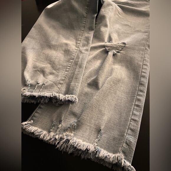 INC INTERNATIONAL CONCEPTS Blue High Rise Wide Leg Crop Denim Jeans sz 8 (NWT) - Picture 9 of 10